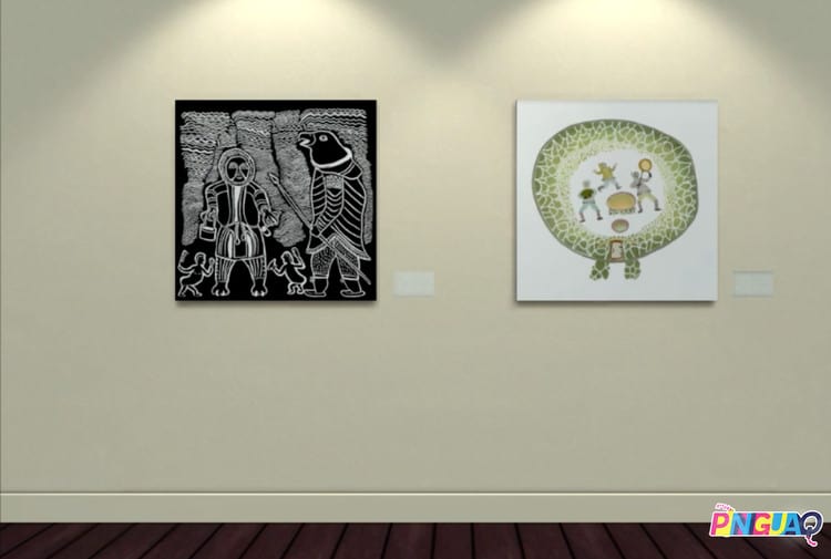 artwork hanging on walls