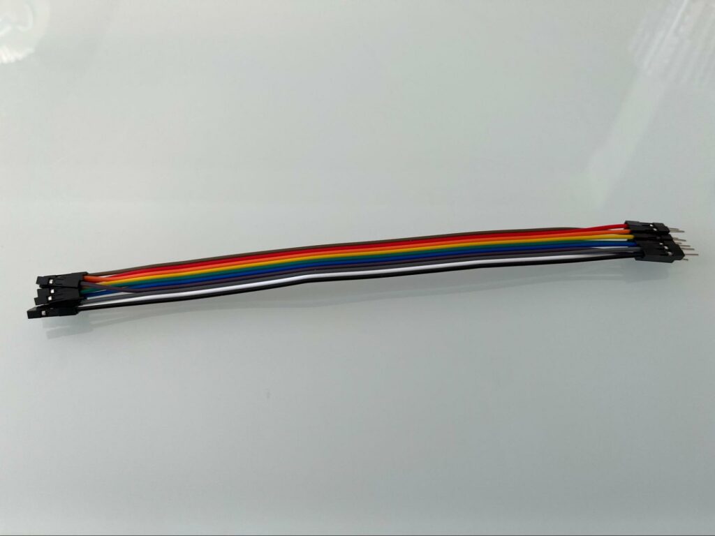 Image of rainbow coloured connection cables