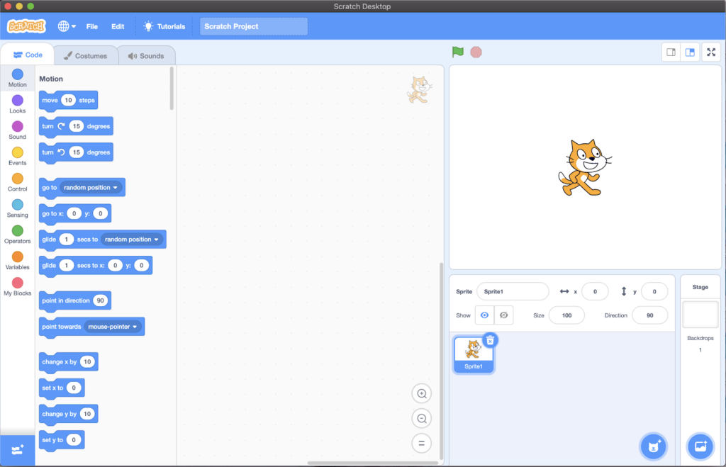 Scratch interface.