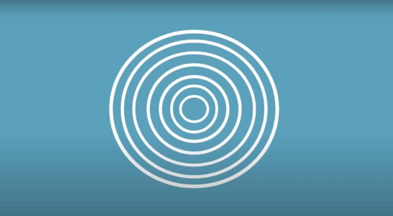 Multiple circles on a blue background