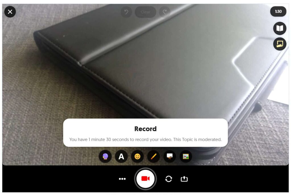 A screenshot of the Flipgrid interface.