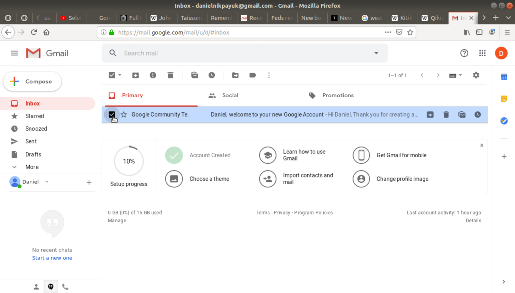 check box checked on the Google Communities email