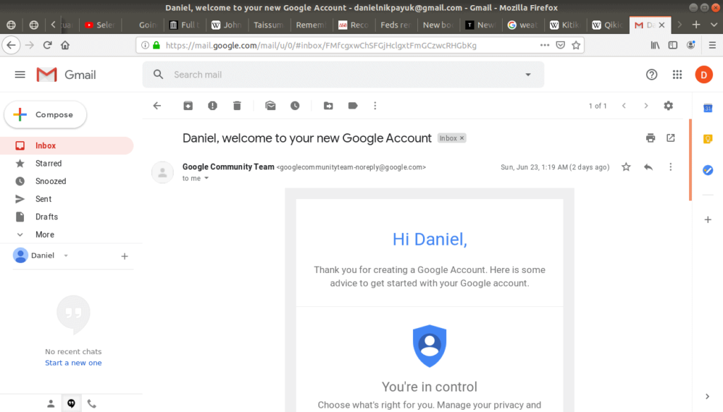 Google community email open on gmail.