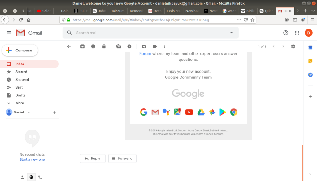 Google community email open on gmail.