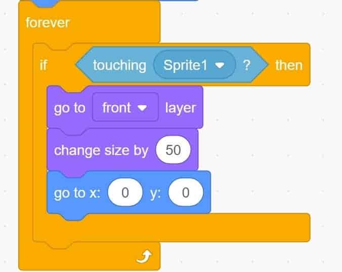 Scratch code blocks stacked together.