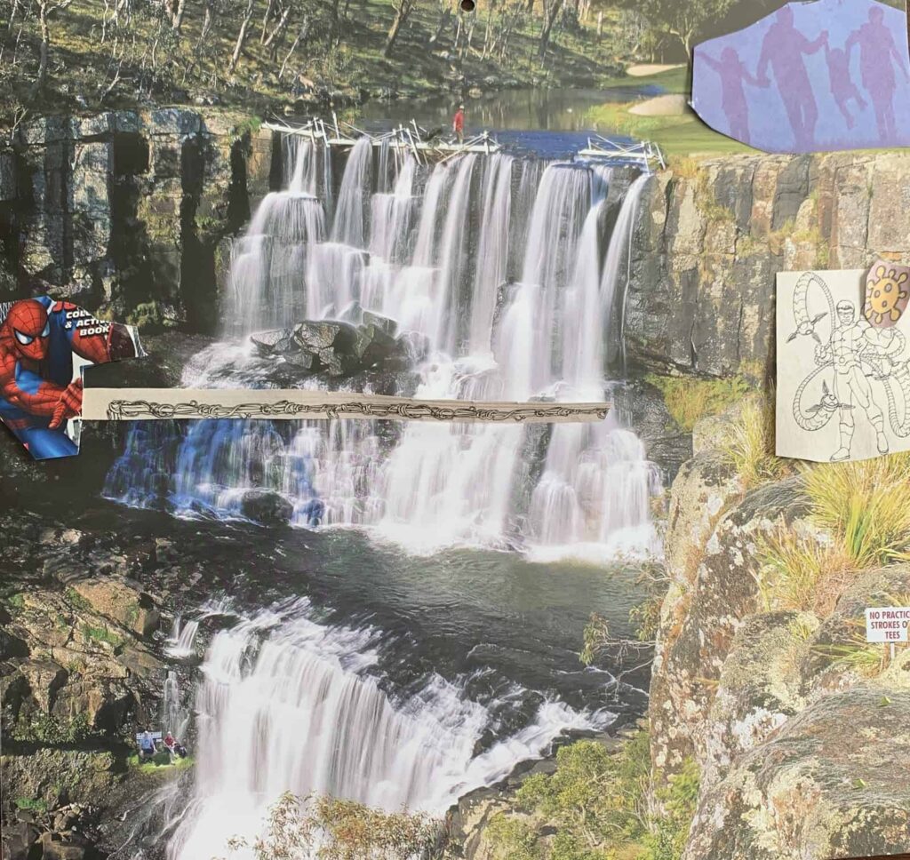 A recycled storytelling comic book image.