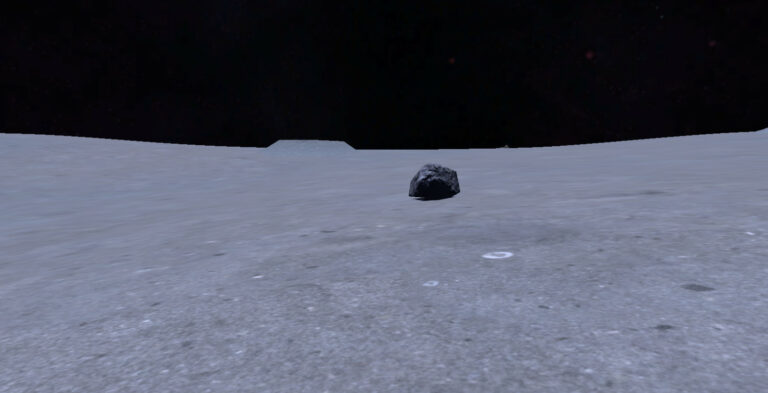 Rover game interface. The rover can be seen on the moon interface, up close.