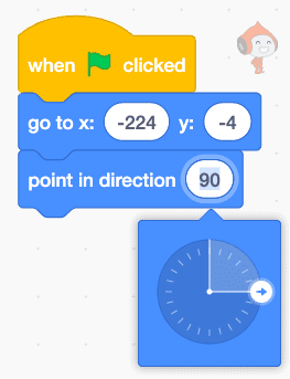 Code blocks in Scratch.