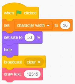 Block code in Scratch.