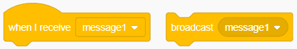 Two different block codes. 1. When I receive message 1 2. Broadcast message 1