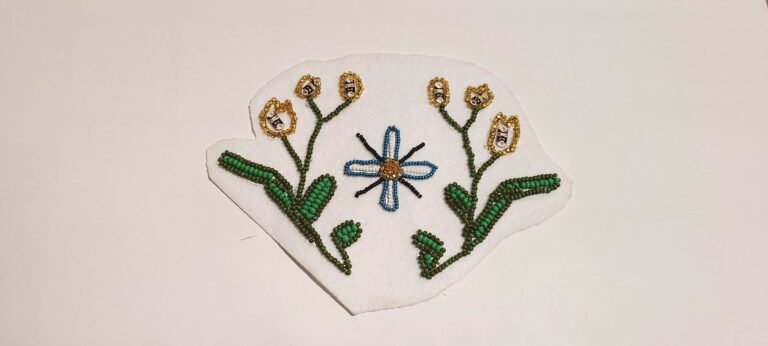 Beaded flowers.
