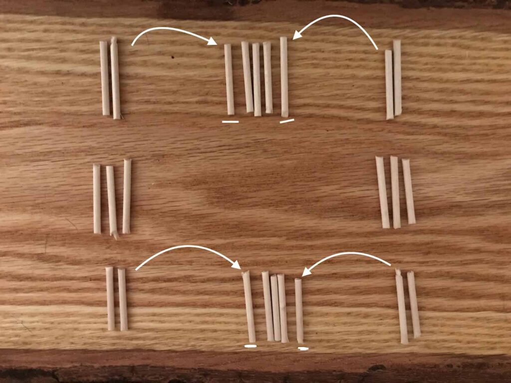 The answer to Pinnguaq's stick puzzler challenge #3.