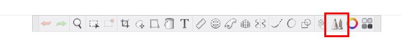 Tool bar in Autodesk Sketchbook.
