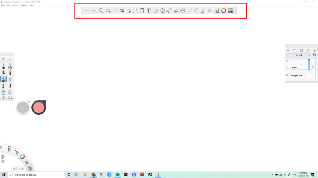 Autodesk interface.